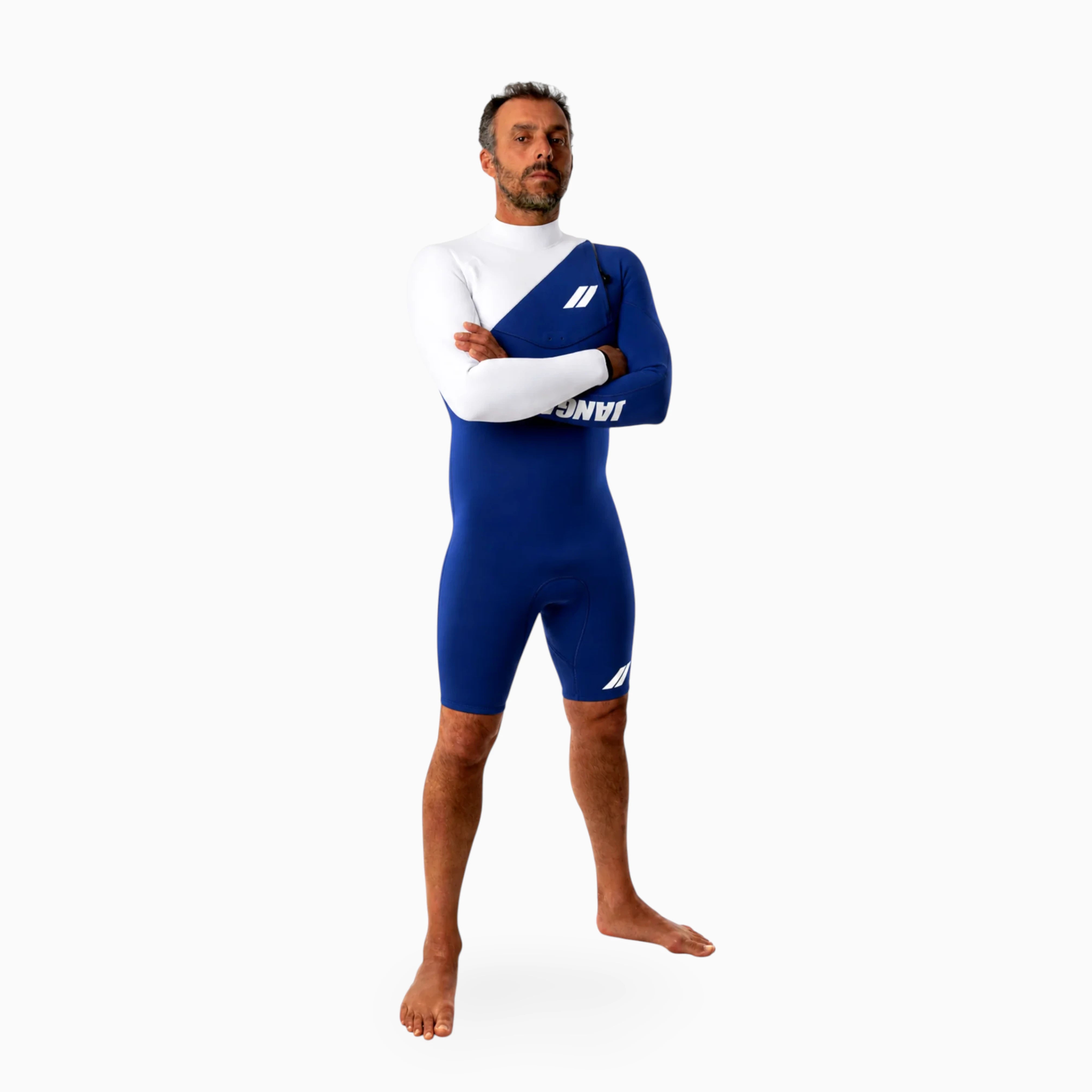 INDIGENT White / Navy Long Sleeve Springsuit 2/2
