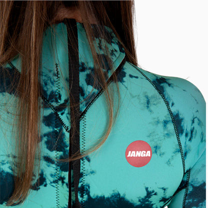 JANGA TIE DYE WETSUIT zoom on back zip
