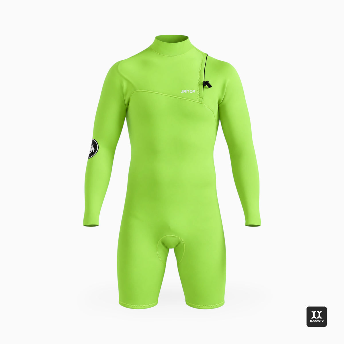 Minimal Neon Green Long Sleeve Springsuit 2/2