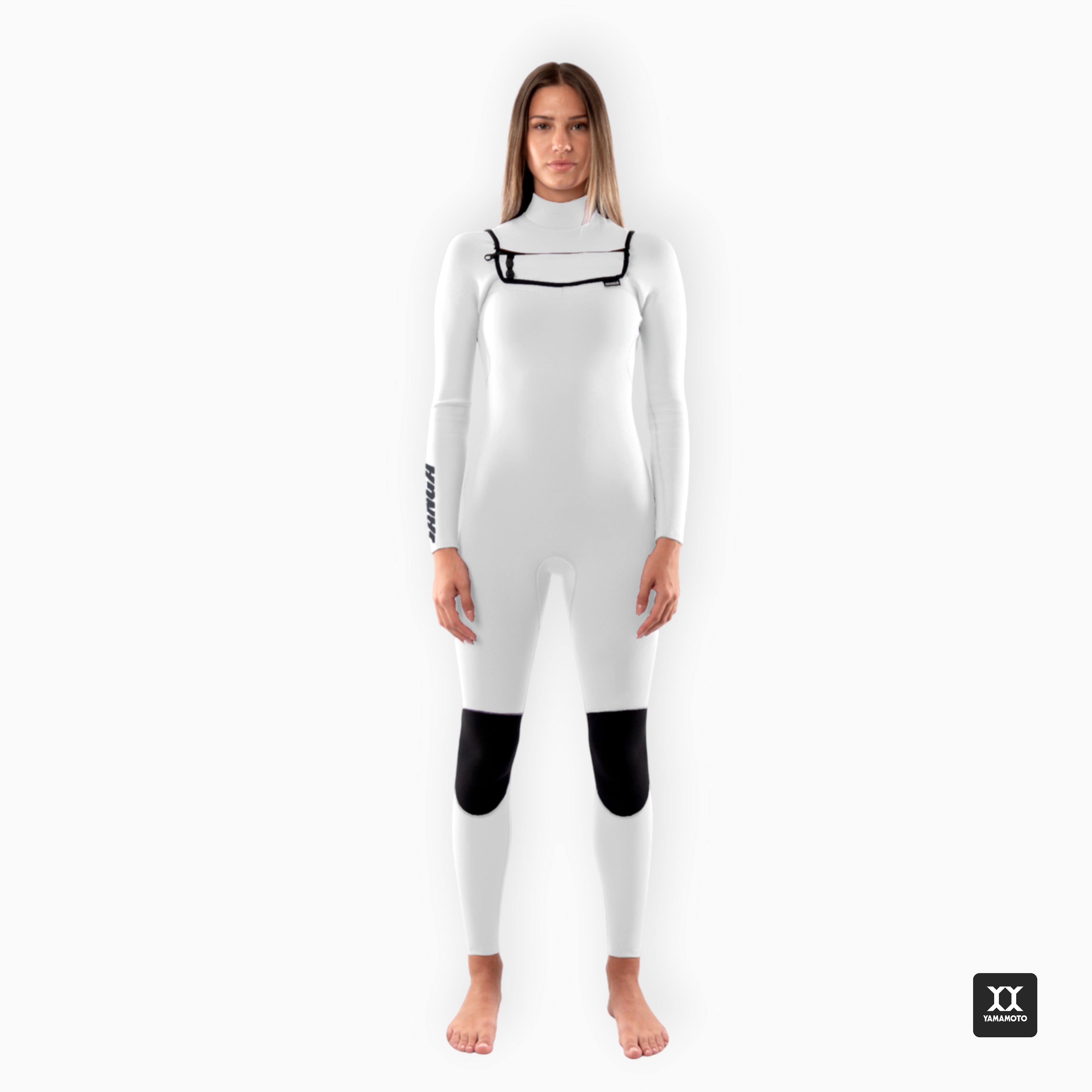 Surfer in JANGA Custom Wetsuit Woman - front view