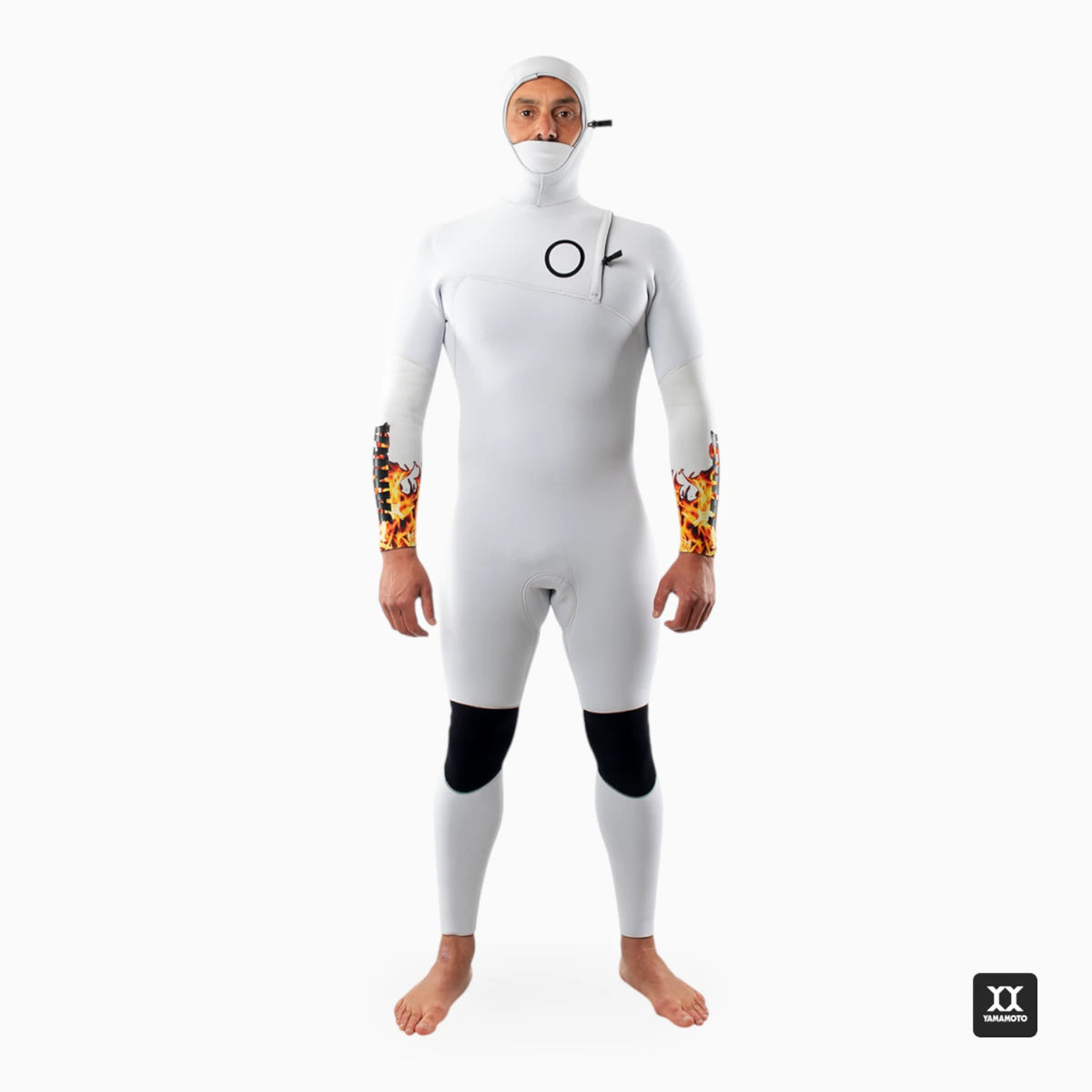 THE CHOSEN: FIRESTARTER HOODED White Fullsuit 4/3